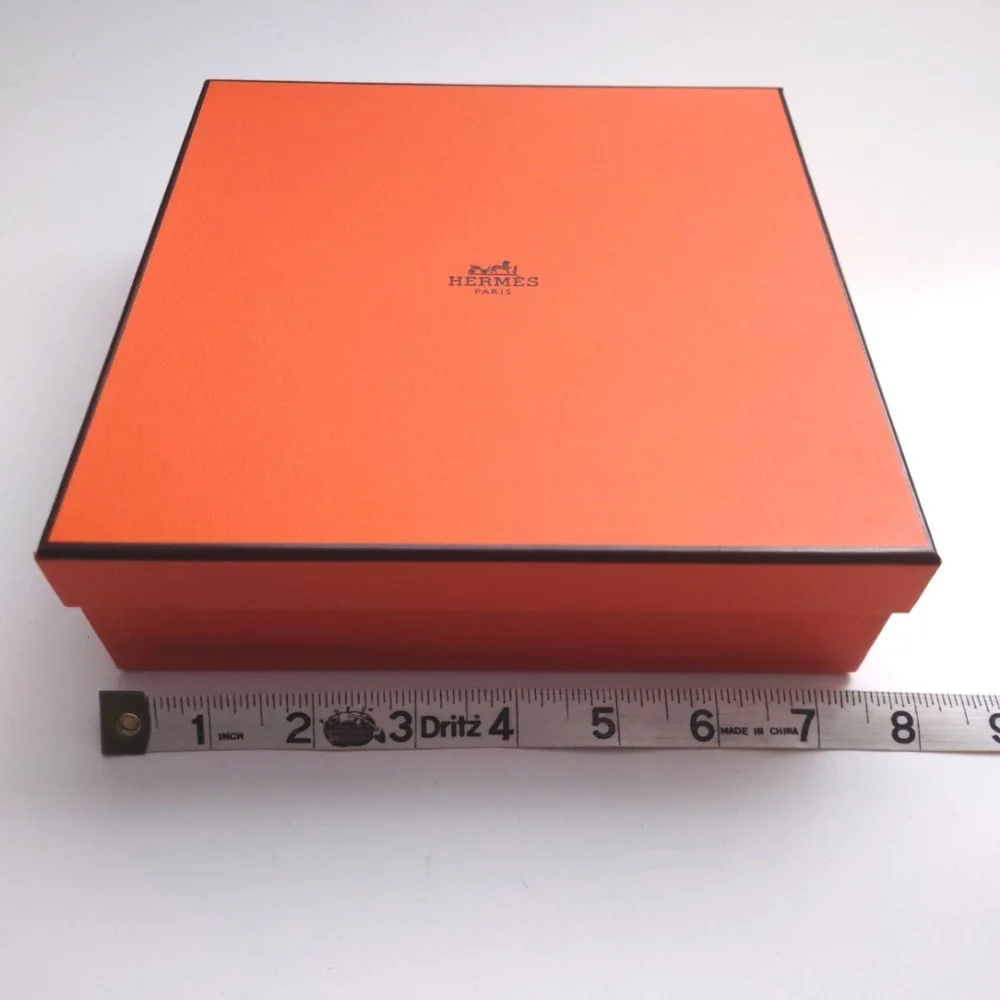 HERMES Authentic Orange Gift Box with Ribbon - Picture 4 of 8